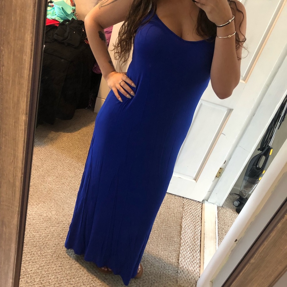 Long blue dress
